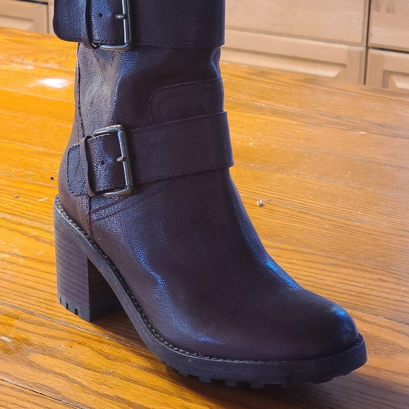 Sz 7 Leather Combat style booties - Picture 4 of 8